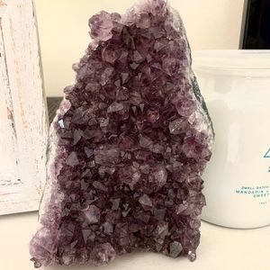Natural Amethyst Crystal Cluster stone geode 5x7 inches